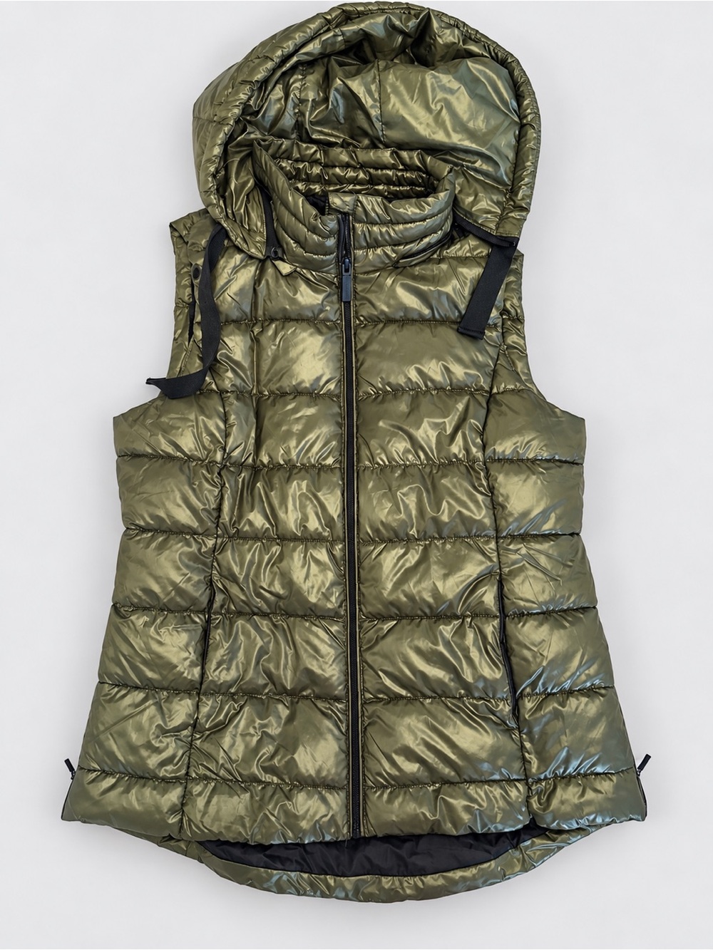 Weatherproof Women’s Medium Olive Green Hooded Puffer Vest